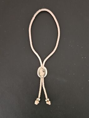 Polo by Ralph Lauren Breast Cancer Pale Pink Cord Bracelet with Gold-Tone Logo